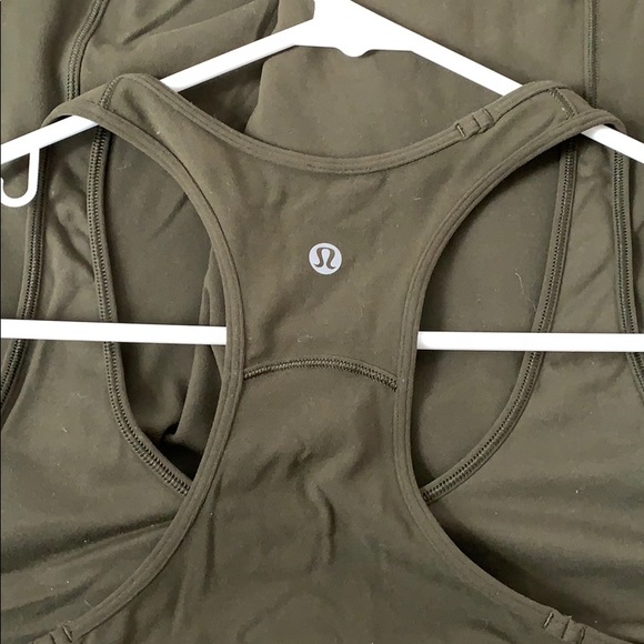 Moss Green Lululemon Racer Back Tanktop - Picture 3 of 4